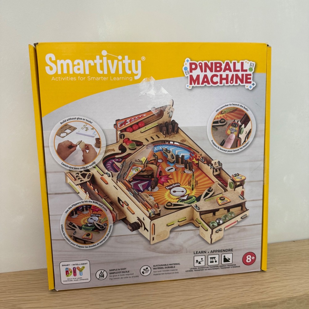 Smartivity DIY Pinball Machine STEAM Educational Building Kit Wooden Toy Ages 8+